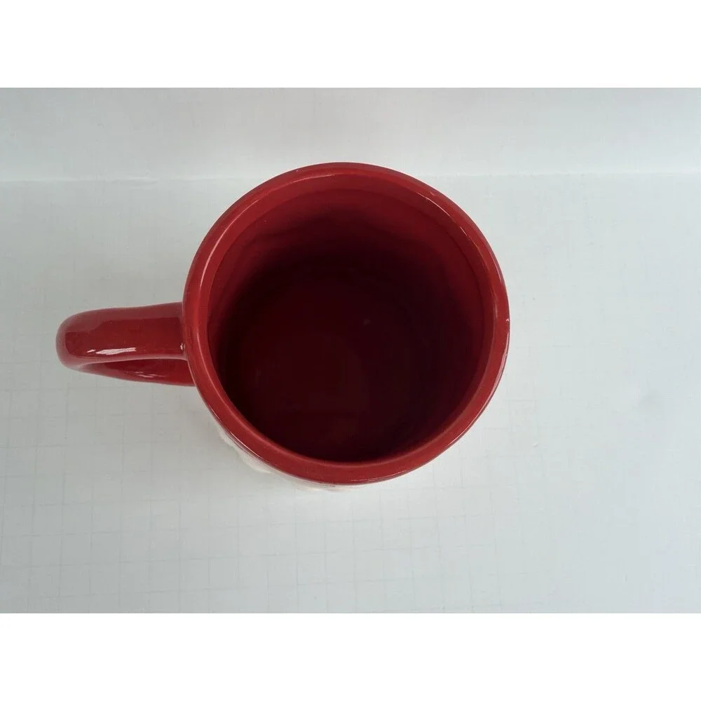 Target Bullseye Playground Valentines Coffee Mug Pink Frosted Cake Red Ceramic